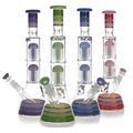 Phoenix Star 13.8 Inch (35 cm) Percolator Bong with Double 8-Arms Perc – Elegant 24K Gold Lines