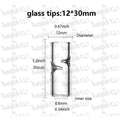 Glass filter tips 30x12mm