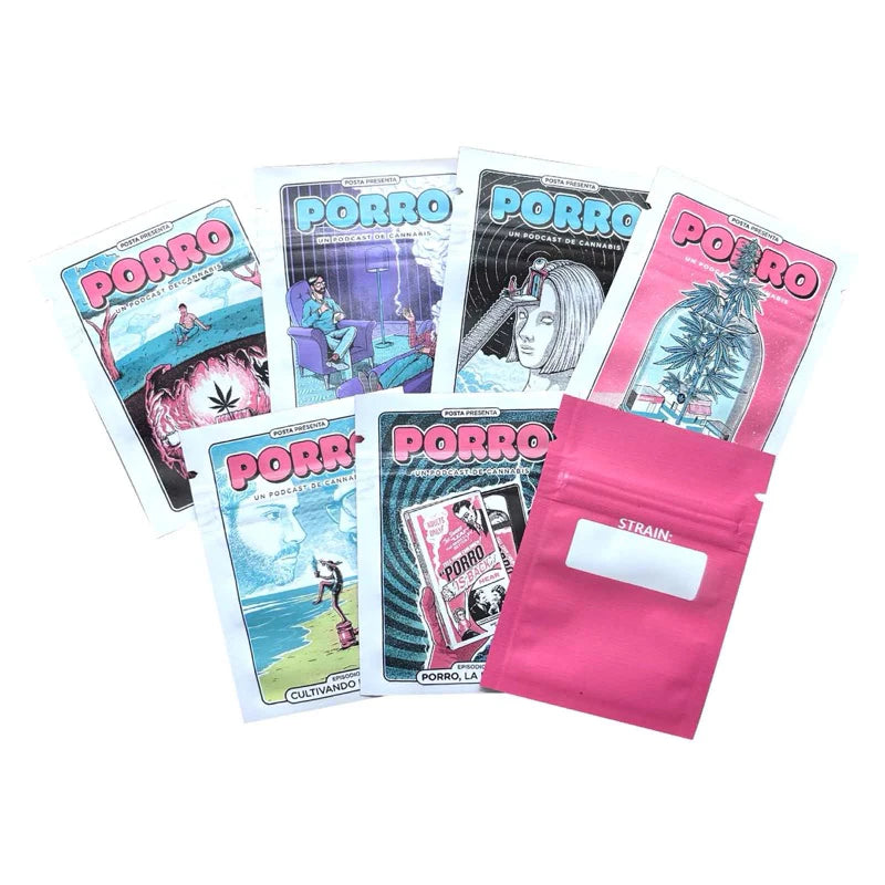 High Quality Mylar Zip lock Bag for Cannabis Packaging Matte Porro 1/3.5gr Smell Proof Water Proof