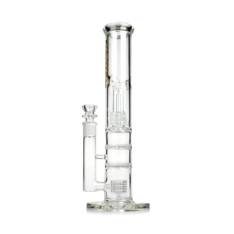 PHOENIX STAR Straight Bong Honeycomb & Matrix Perc 35.5 cm 14 inches