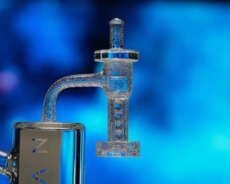 Fully Fused Engraved Terp Slurper Set – 14mm Male, 90-Degree Banger Kit