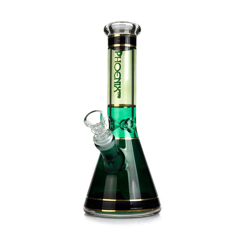 Phoenix Star Colorful Beaker Bong – 10 Inches (25 cm) – 24K Golden Accents