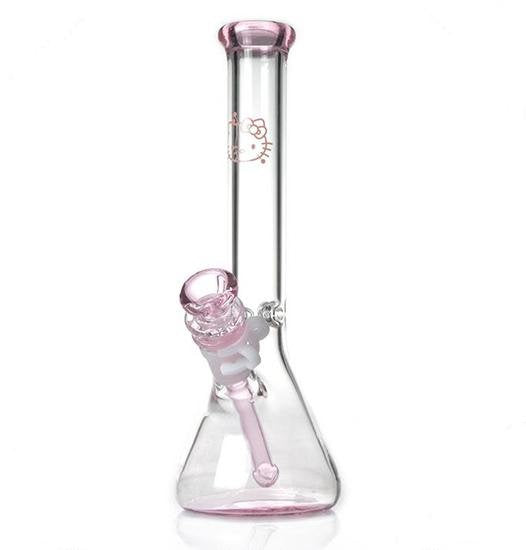 Hello Kitty Pink Beaker Bong – 10 inches (25 cm) – Thick 5 mm Glass