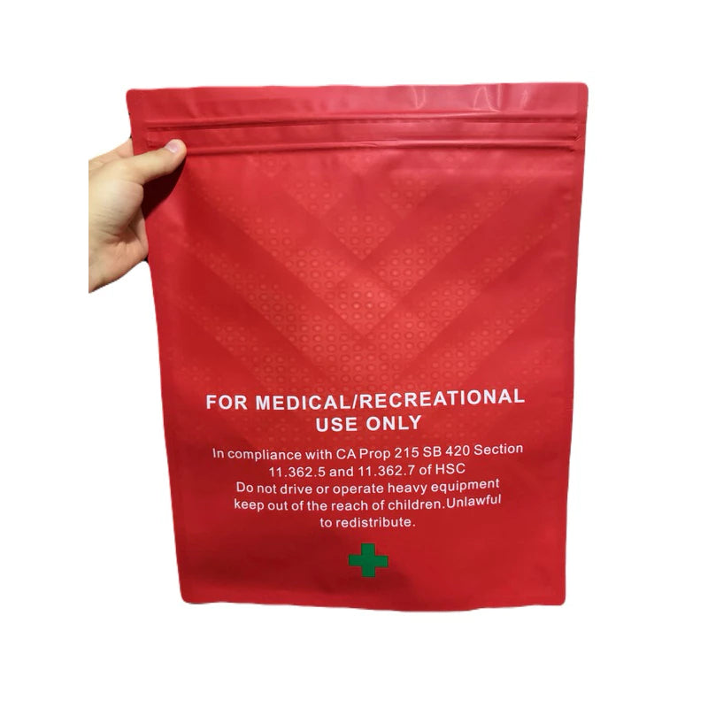Vape God Flowers Mylar Zip Lock Bag for Cannabis size 454 grams / 1 lb