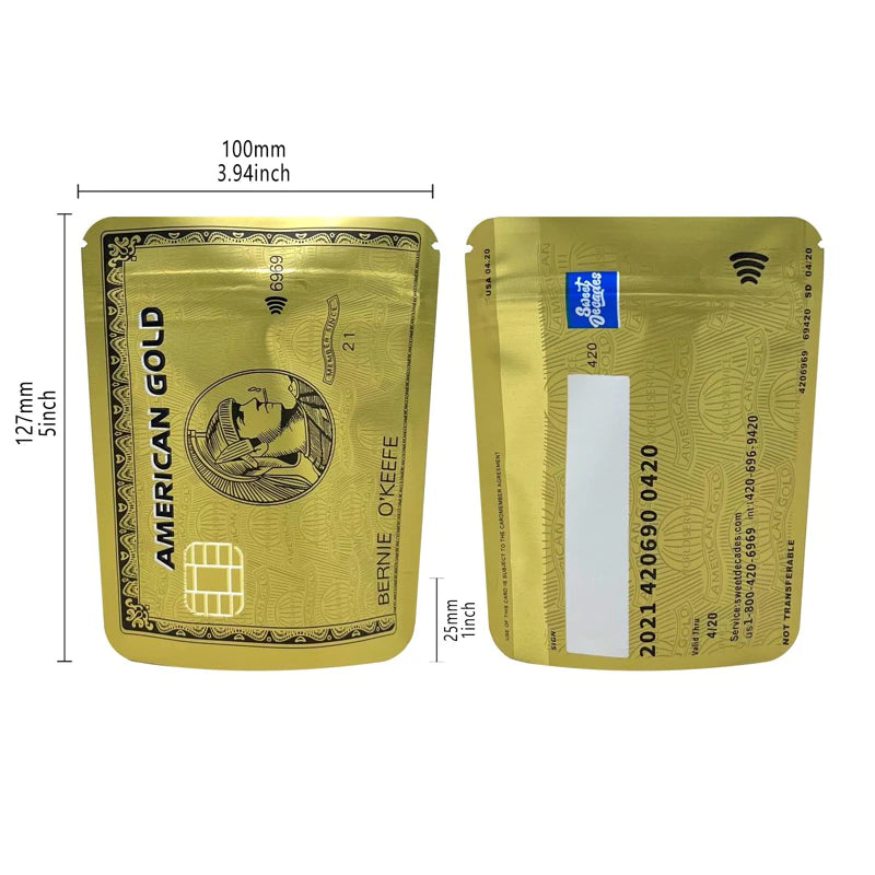 High Quality Mylar Zip lock Bag for Cannabis Packaging Matte Amеrican Exprеss 1/3.5gr Smell Proof Water Proof