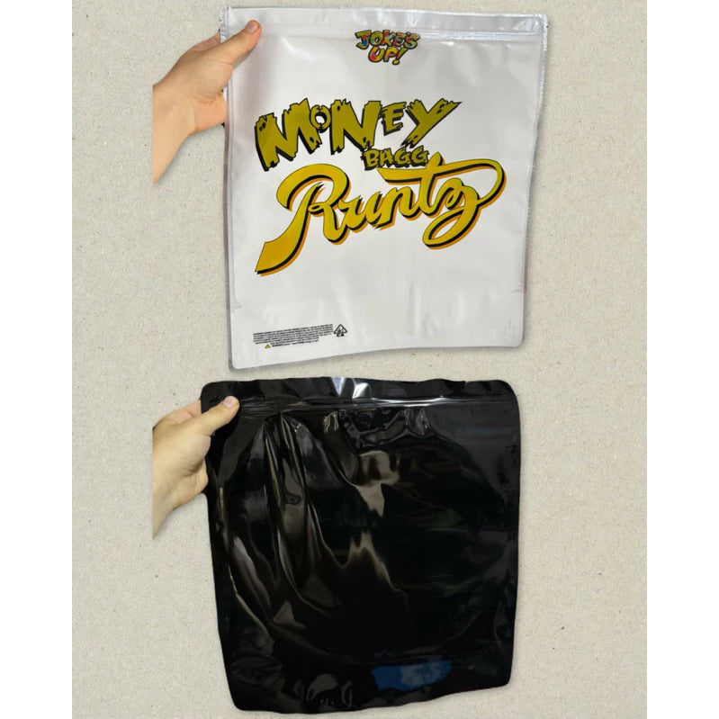 Money Bag Runtz Mylar Zip Lock Bag for Cannabis size 454 grams / 1 lb