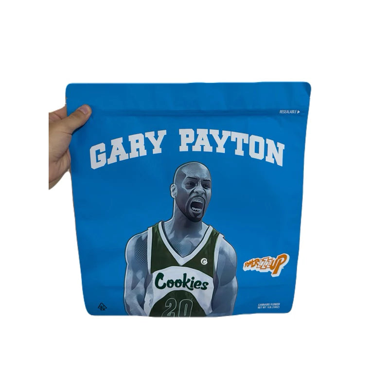 Gary Payton Cookies Mylar Zip Lock Bag for Cannabis size 454 grams / 1 lb