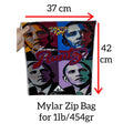 Obаma Runtz Mylar Zip Lock Bag for Cannabis size 454 grams / 1 lb