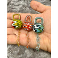 Colored Glass Terp Chain – One Piece with Top Marble & Swinging Pearl