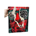 El Zurdo Art Mylar Zip Lock Bag for Cannabis size 454 grams / 1 lb