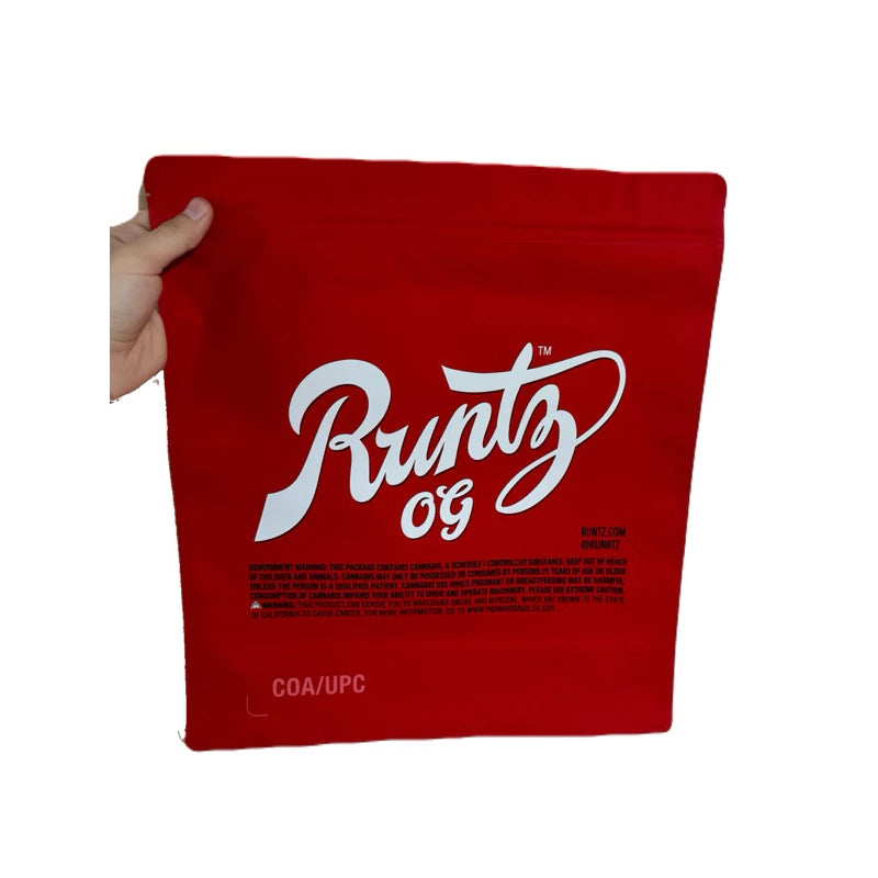 Runtz OG Mylar Zip Lock Bag for Cannabis size 454 grams / 1 lb